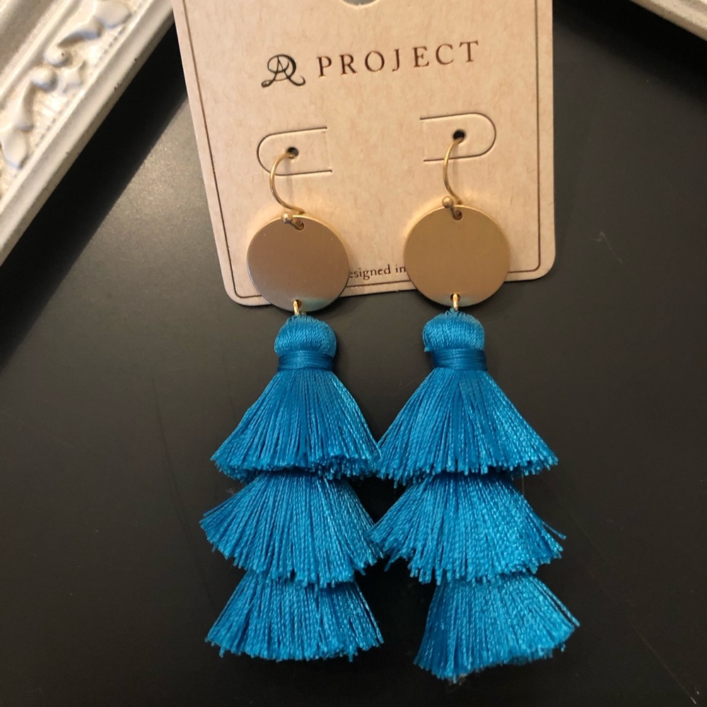 NWT- Tiered Tassel Earrings w/ coin detail